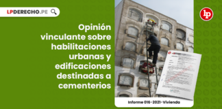 Opinión vinculante sobre habilitaciones urbanas y edificaciones destinadas a cementerios