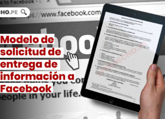 Modelo de solicitud de entrega de información a Facebook