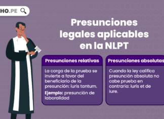 Presunciones legales aplicables en la NLPT