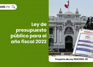 Ley de presupuesto público para el año fiscal 2022