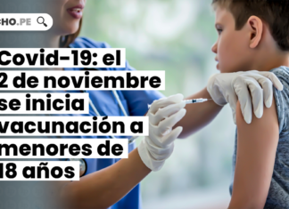 Covid-19: el 2 de noviembre se inicia vacunación a menores de 18 años