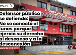 Defensor público se defiende: No me conecté el lunes porque ejercí mi derecho al descanso y a la desconexión digital