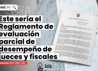 Este sería el Reglamento de evaluación parcial de desempeño de jueces y fiscales