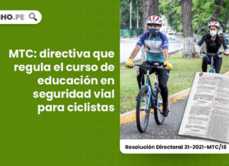 MTC: directiva que regula el curso de educación en seguridad vial para ciclistas