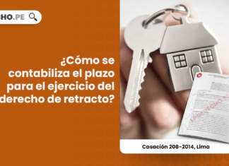 ¿Cómo se contabiliza el plazo para el ejercicio del derecho de retracto? [Casación 208-2014, Lima]