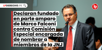 Declaran fundado en parte amparo de Marco Falconí contra Comisión Especial encargada de nombrar a miembros de la JNJ