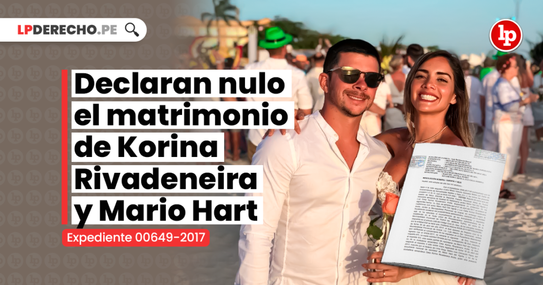 Declaran nulo el matrimonio de Korina Rivadeneira y Mario Hart