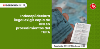 Indecopi declara ilegal exigir copia de DNI en procedimientos del TUPA [Resolución 0195-2019/Indecopi-CUS]