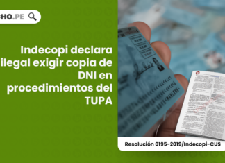 Indecopi declara ilegal exigir copia de DNI en procedimientos del TUPA [Resolución 0195-2019/Indecopi-CUS]