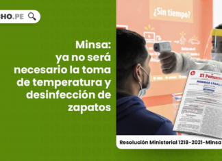 Minsa: ya no será necesario la toma de temperatura y desinfección de zapatos