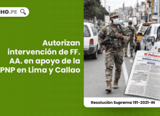 Autorizan intervención de FF. AA. en apoyo de la PNP en Lima y Callao