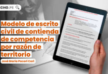 Modelo de escrito civil de contienda de competencia por razón de territorio