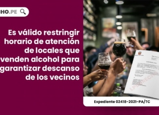 Es válido restringir horario de atención de locales que venden alcohol para garantizar descanso de los vecinos [Exp. 02418-2021-PA/TC]