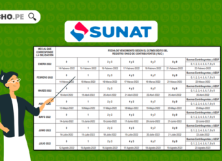 Sunat: cronograma para el cumplimiento de las obligaciones tributarias mensuales en el 2022 [Resolución 000189-2021/Sunat]
