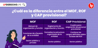 ¿Cuál es la diferencia entre el MOF, ROF y CAP provisional?