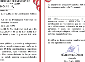 Certificado de exencion e vacunacion - LPDerecho