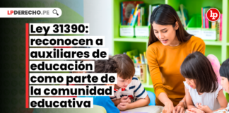 Ley 31390: reconocen a auxiliares de educación como parte de la comunidad educativa