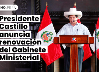 Presidente Castillo anuncia renovación del Gabinete Ministerial