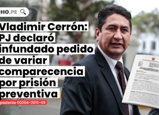 Vladimir Cerrón: PJ declaró infundado pedido de variar comparecencia por prisión preventiva [Expediente 00004-2015-69]