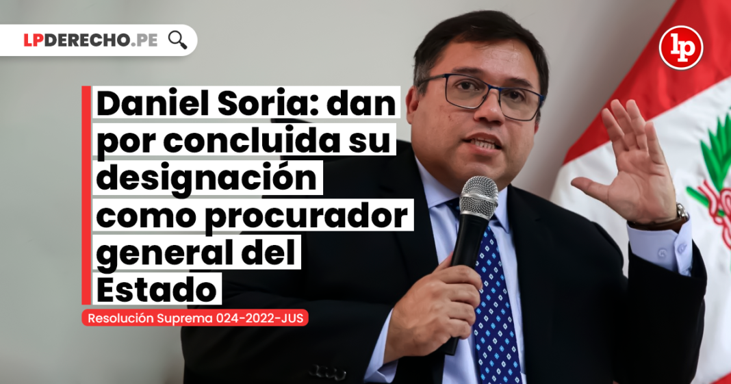 Daniel Soria: dan por concluida su designación como procurador general del Estado [RS 024-2022-JUS]