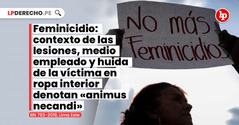 Feminicidio: Contexto De Las Lesiones, Medio Empleado Y Huida De La ...