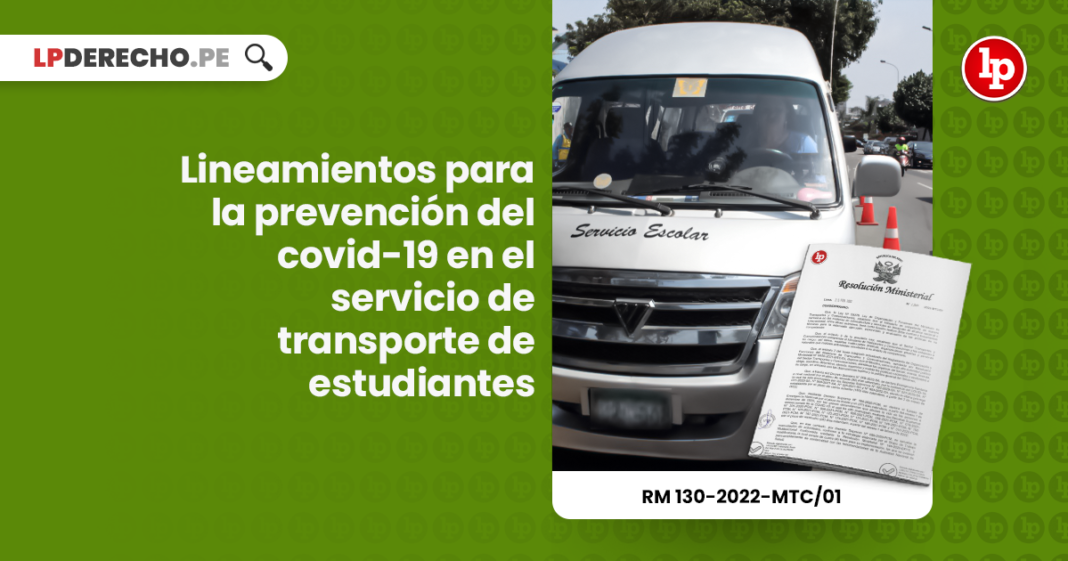 Lineamientos para la prevención del covid-19 en el servicio de transporte de estudiantes