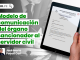 Modelo de comunicación del órgano sancionador al servidor civil