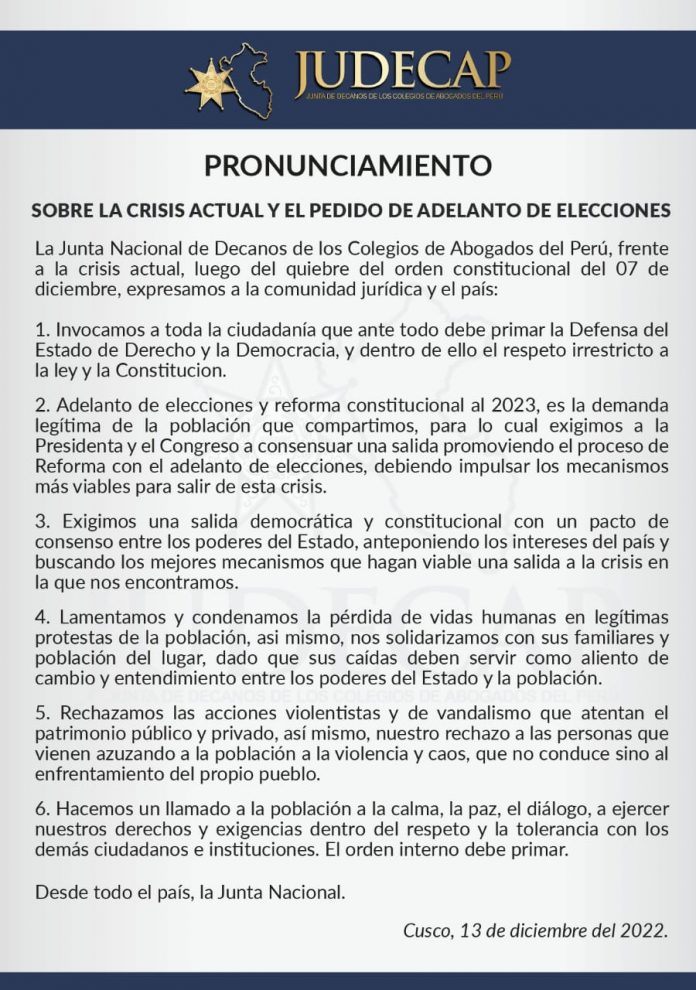 Urgente Judecap Abogados Plantean Adelanto De Elecciones Para El 2023 Lp 1239