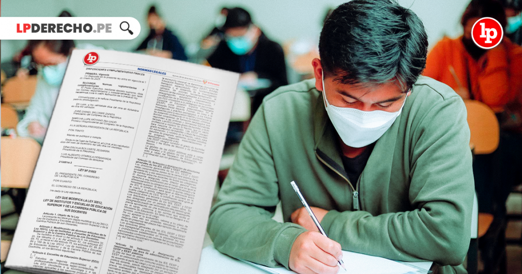 modifican la Ley de institutos y escuelas de educación superior y de la carrera pública de sus docentes LPDerecho