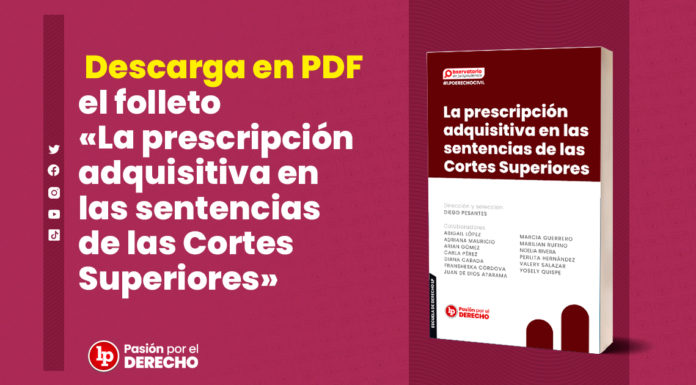 Descarga en PDF el folleto «La prescripción adquisitiva en las sentencias de las Cortes Superiores»