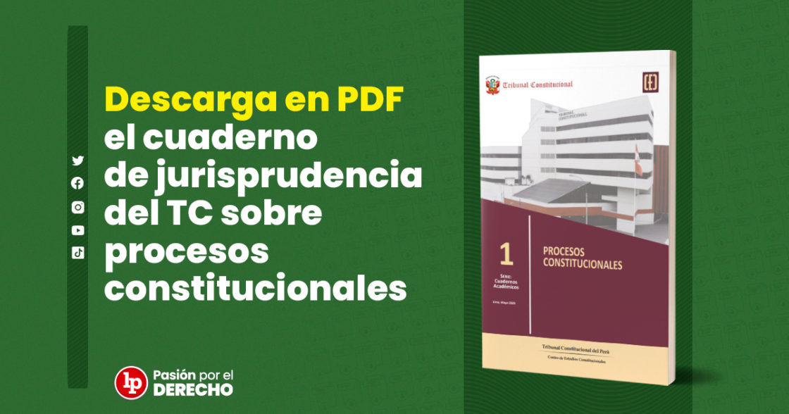 Descarga En Pdf El Cuaderno De Jurisprudencia Del Tc Sobre Procesos