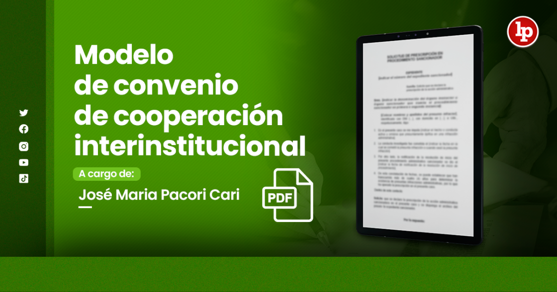 Modelo De Convenio De Cooperación Interinstitucional Lp
