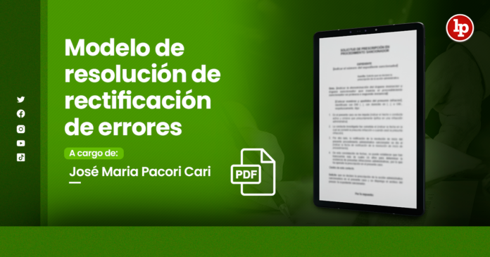 Modelo de resolución de rectificación de errores | LP