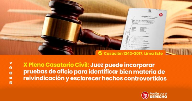 X Pleno Casatorio Civil: Juez Puede Incorporar Pruebas De Oficio Para ...