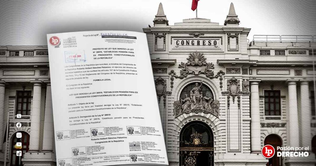 pROYECTO DE LEY QUE DEROGA LA LEY ESTABLECEN PENSION PARA EX PRESIDENTES CONSTITUCIONALES DE LA REPUBLICA1-LPDERECHO