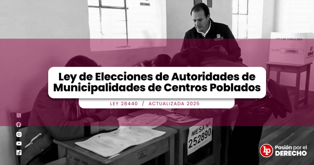 Ley de elecciones de autoridades de Municipalidades de Centros Poblados1-LPDERECHO