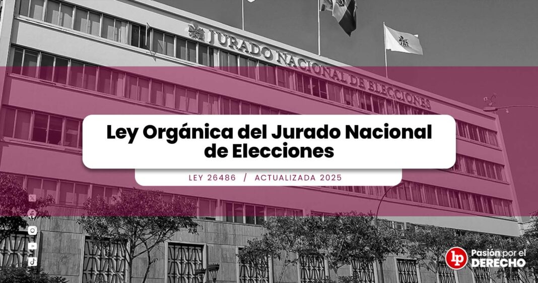 Ley orgánica del jurado nacional de elecciones1 -LPDERECHO