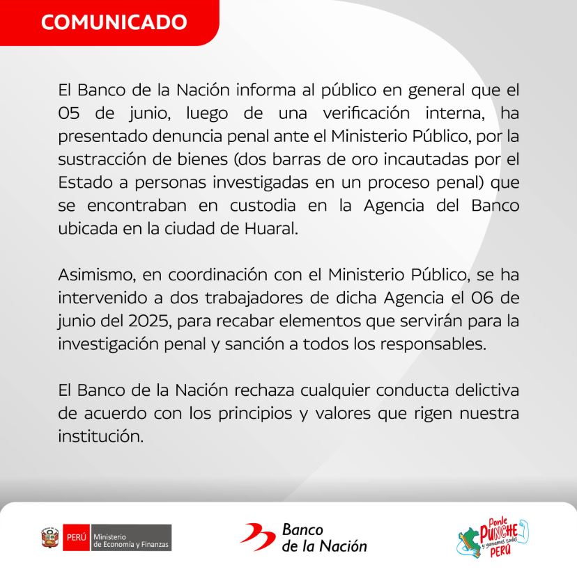 Banco de la Nación oro