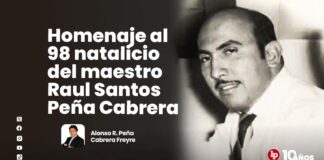 Homenaje al 98 natalicio del maestro Raul Santos Peña Cabrera