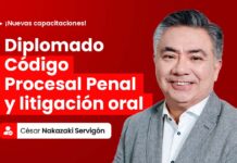 Diplomado Código Procesal Penal y litigación oral. Hasta 5 ENE pago en dos cuotas
