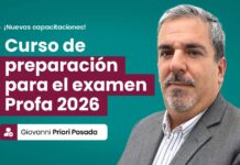 Curso de preparación para el examen Profa 2026. Hasta 8 ENE libros gratis y pago en dos cuotas