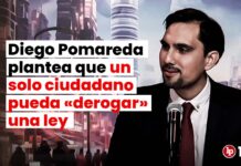Diego Pomareda plantea que un solo peruano pueda plantear la «derogación» de una ley, sin necesidad de 5000 firmas