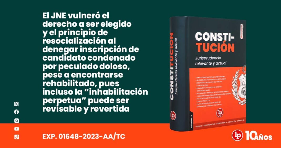 JNE-RESOCIALIZACION-CANDIDATO-CONDENADO-LPDERECHO