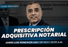 Clase gratuita sobre prescripción adquisitiva notarial. Llena el formulario para recibir las diapositivas