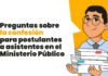 Preguntas sobre la confesión para postulantes a asistentes en el Ministerio Público