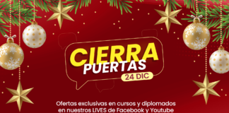 ¡CierraPuertas navideño! Ofertas y promociones en todos nuestros cursos y diplomados