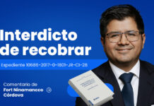 Interdicto de recobrar. Comentario de lo resuelto en el Expediente 10686-2017-0-1801-JR-CI-28