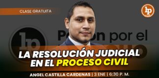 Clase gratuita sobre la resolución judicial en el proceso civil. Llena el formulario para recibir las diapositivas