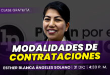 Clase gratuita sobre modalidades de contrataciones. Llena el formulario para recibir las diapositivas