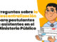 Preguntas sobre la descentralización para postulantes a asistentes en el Ministerio Público